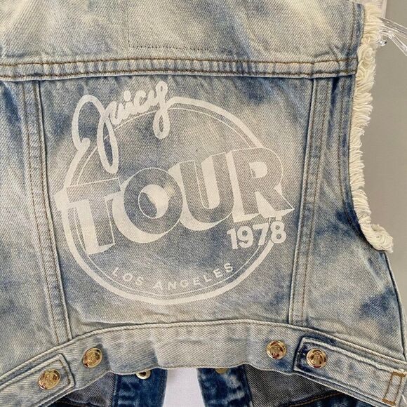 Juicy Couture NWT Denim Tie Dye Vest - Picture 9 of 11